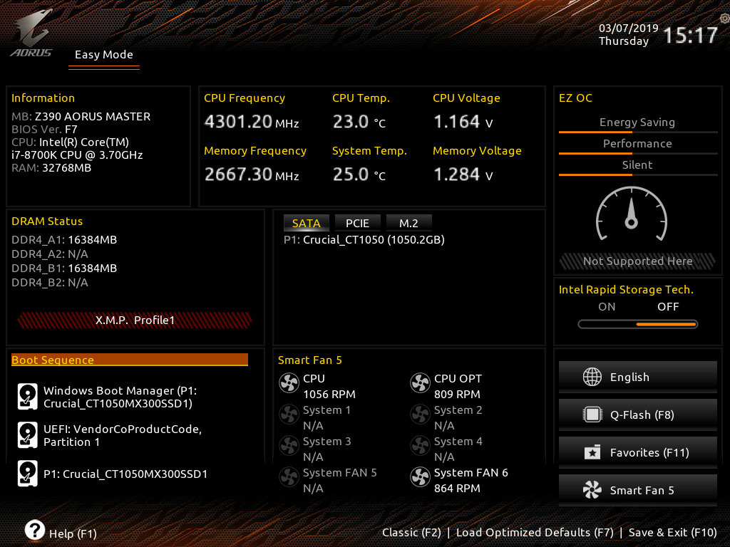 Настройка bios gigabyte z390 ud